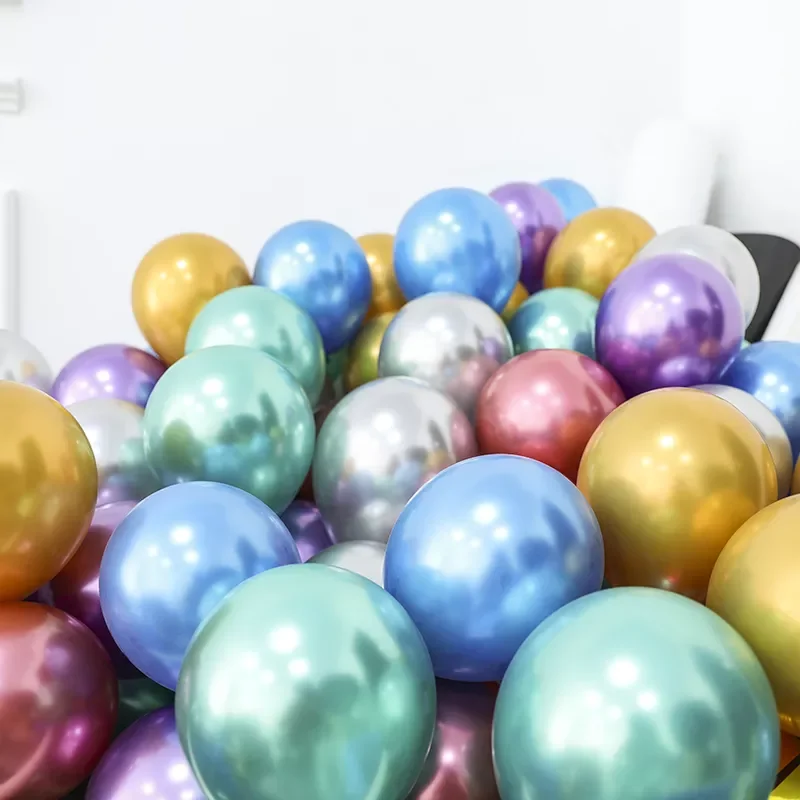 

10pcs 5/10/12inch Glossy Metal Pearl Latex Balloons Thick Chrome Metallic Colors helium Air Balls Globos Birthday Party Decor