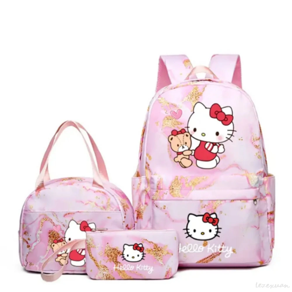 3 шт./компл. милые рюкзаки Kuromi Melody для мальчиков и девочек студенческая сумка