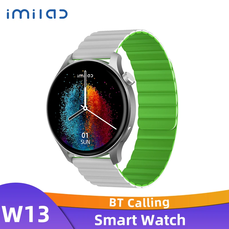 

IMILAB W13 Smart Watch Smart BT Calling 1.43" AMOLED Screen 100 Sport Modes 2 Style straps IMILAB Fit APP