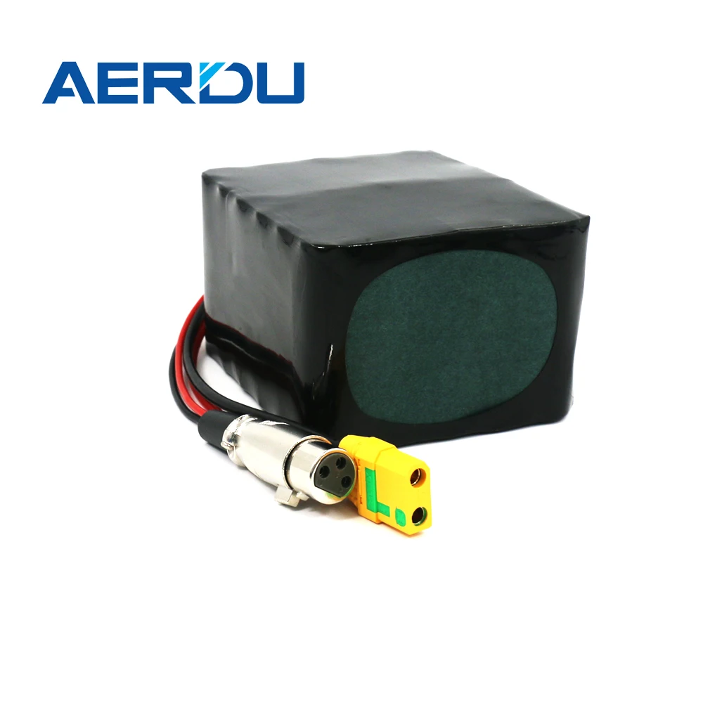 

AERDU 10s3p 18650 rechargeable Li-ion Battery Pack 10.5Ah 36V 500W FOR 450W E-bike Electric Bicycle Scooter with BMS+XT90 XLR3P