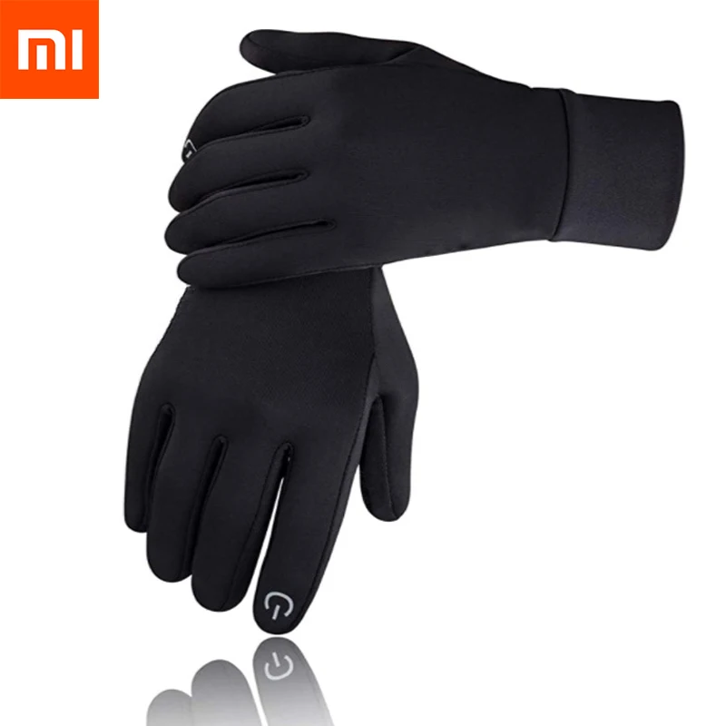 

Кожаные перчатки Xiaomi для вождения, теплые зимние кожаные перчатки с защитой от ветра, для сенсорных экранов, для мужчин и женщин