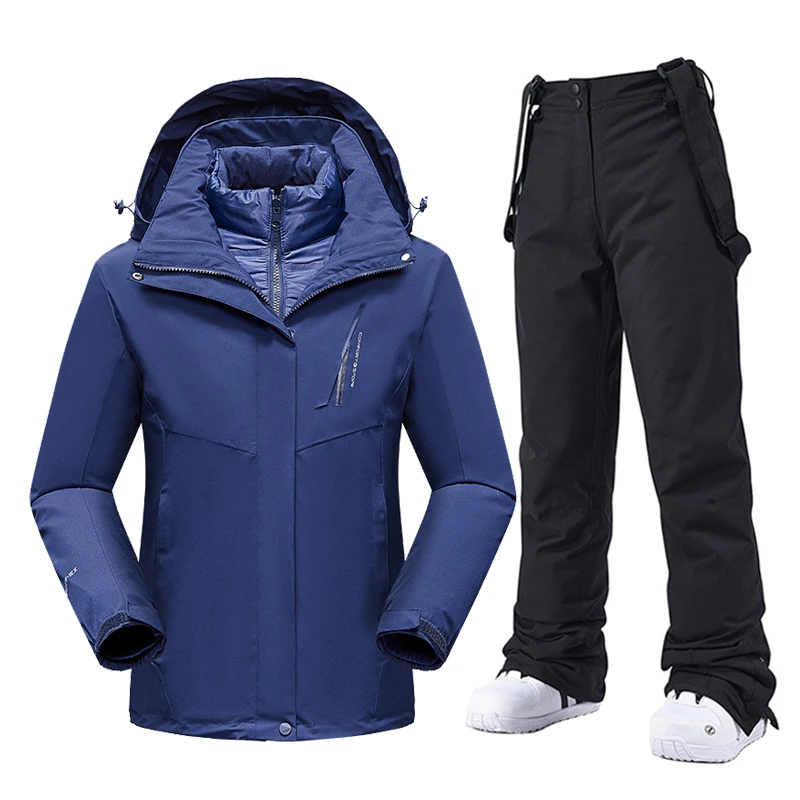

Зимняя одежда, мужской лыжный пуховик, зимний теплый водонепроницаемый комплект из куртки и брюк для сноуборда и лыж, мужской спортивный костюм для активного отдыха с защитой от ветра