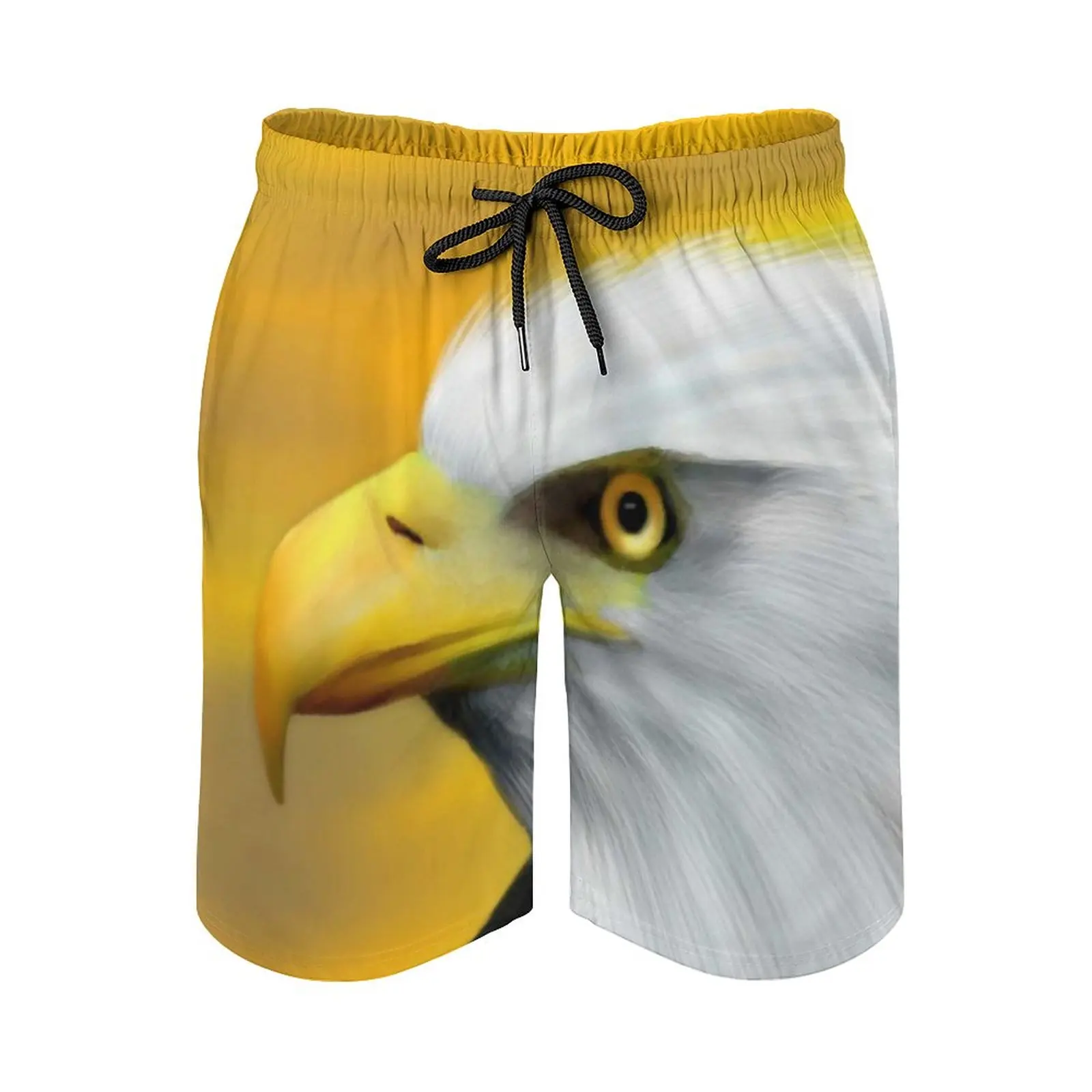 

Proud Eagle Men's Beach Shorts With Mesh Lining Surfing Pants Swim Trunks Eagle Proud American America Usa Bald Headed Eagle