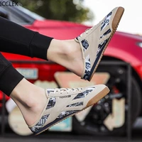 summer breathable deodorant half drag flat shoes outdoor all match fashion casual beach shoes driving shoes