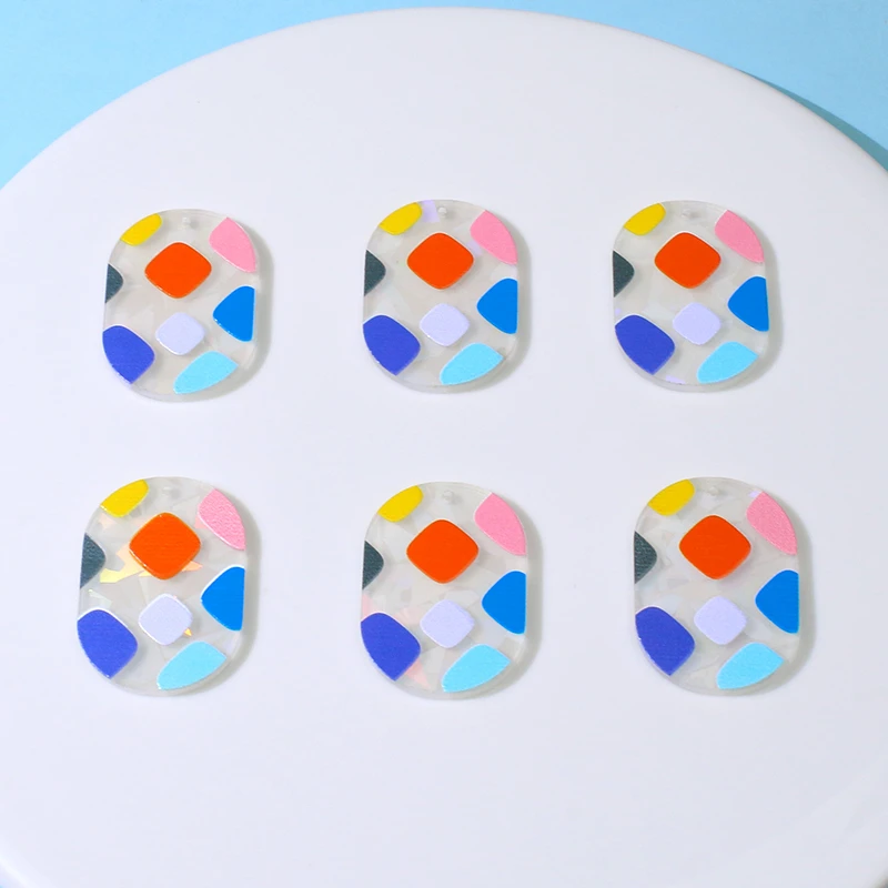 

10pcs 27x39mm Laser Acrylic Charms Pendant for DIY Jewelry Making Earring Necklace Keychain Party Birthday Jewelry Findings