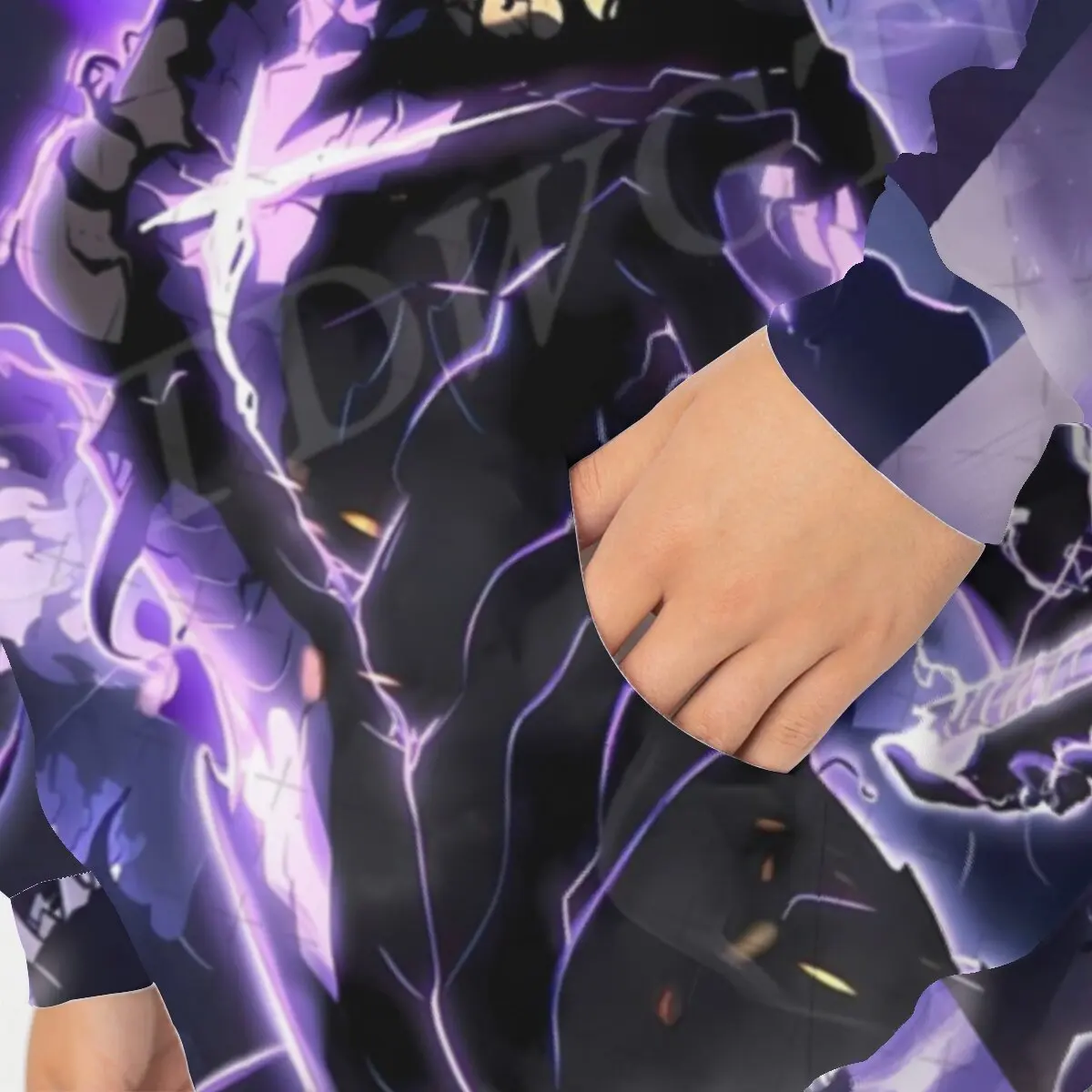 Свитшот с принтом аниме Solo Leveling Graphic Hoodie