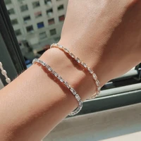 uilz female tennis bracelet luxury 2 55 mm silver gold color zircon bracelets for women wholesale adjustable jewelry