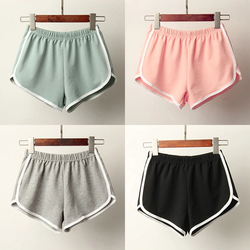 Sports Shorts Women Summer  New Candy Color Anti Emptied Skinny Shorts Casual Lady Elastic Waist Beach Short Pants