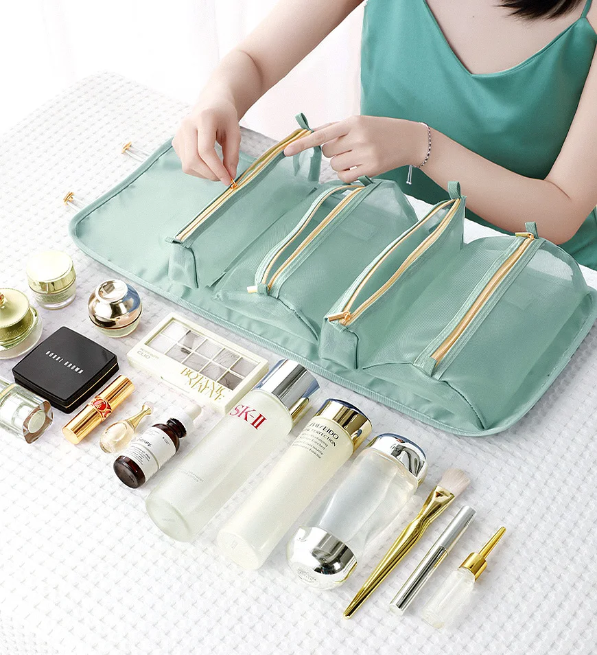 

Large-capacity cosmetic bag portable female 2021 new travel wash bag foldable advanced skin care product storage box