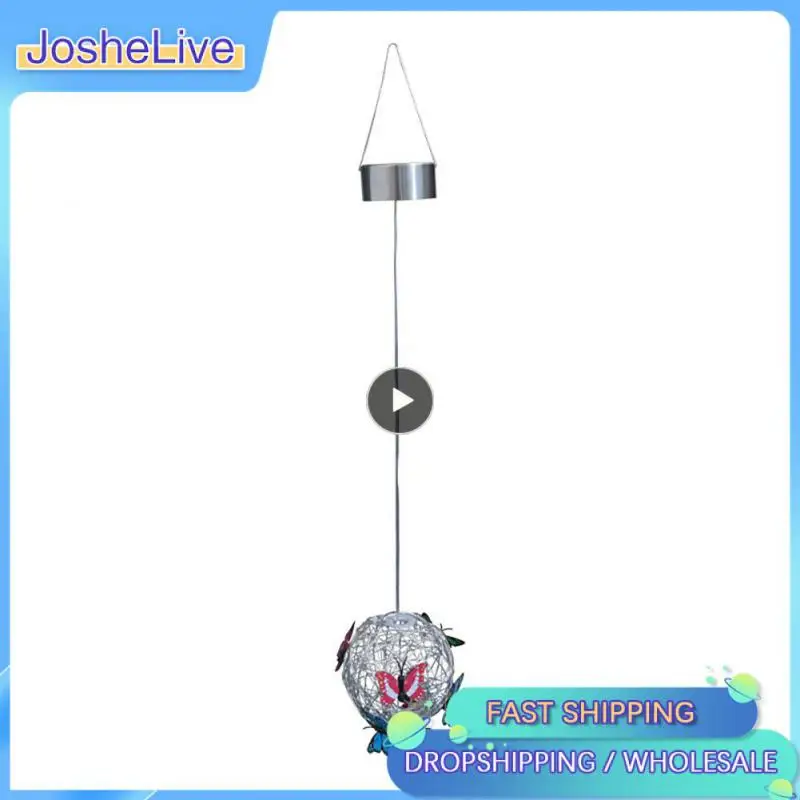 

Outdoor Solar Garden Light Pathway Butterfly Round Ball Light Landscape Butterfly Pendant Home Decorative Nightlight Waterproof