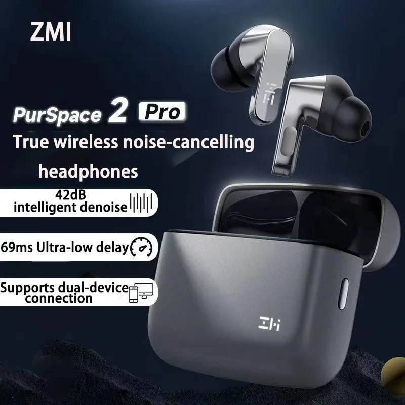 2022 новый продукт ZMI PurSpace 2 Pro/TW200 Bluetooth 5,2 настоящие беспроводные наушники умные глубина шумоподавления водонепроницаемые