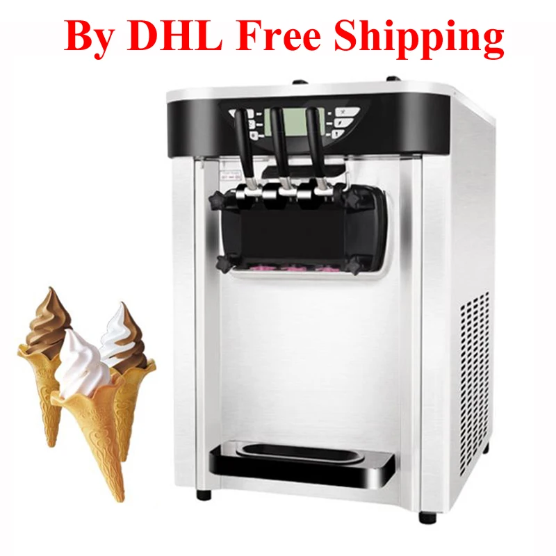 

От DHL, бесплатная доставка, машина для мороженого из нержавеющей стали, машина для приготовления мороженого для холодных напитков, торговый автомат для мороженого