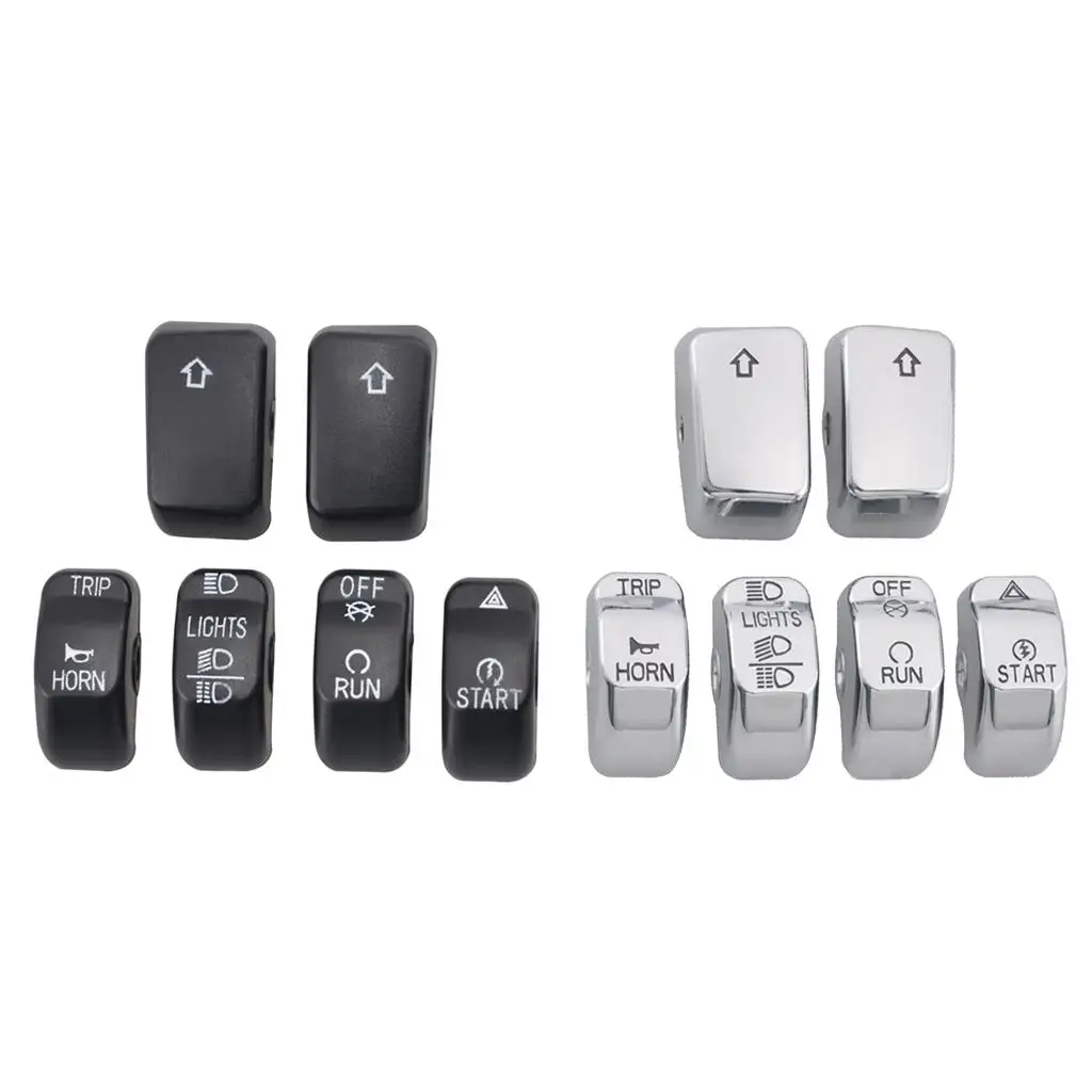 

6pack Hand Control Switch Housing Button s for Touring 96-13, Chrome Finished