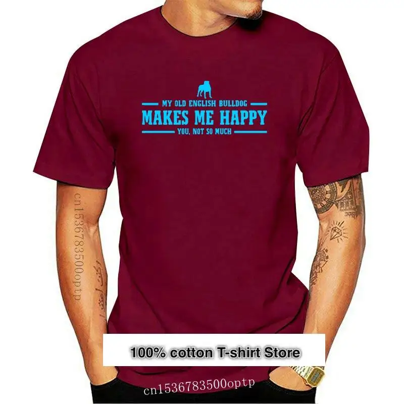 Camiseta Punk para hombres, Camisa de algodón de 100%, con estampado de Bulldog inglés antiguo, nueva, gran oferta, 2021