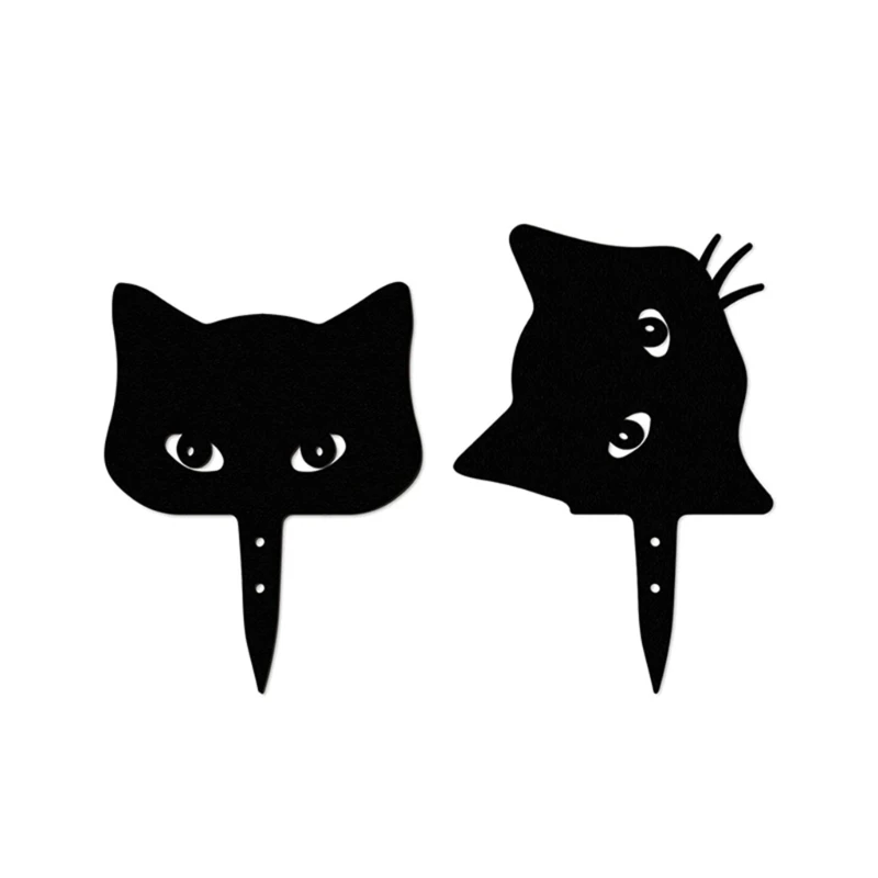 

Farm Peeping Cat Garden Stake Metal Animal Silhouette Yard Stakes Garden Decor