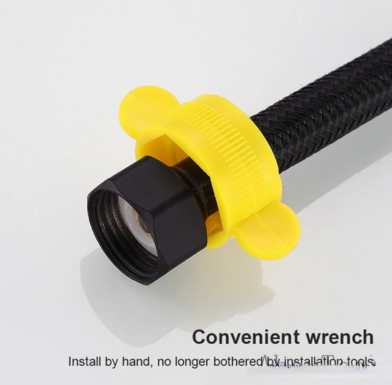 Полностью черный впускной шланг для крана водонагреватель водопроводная труба