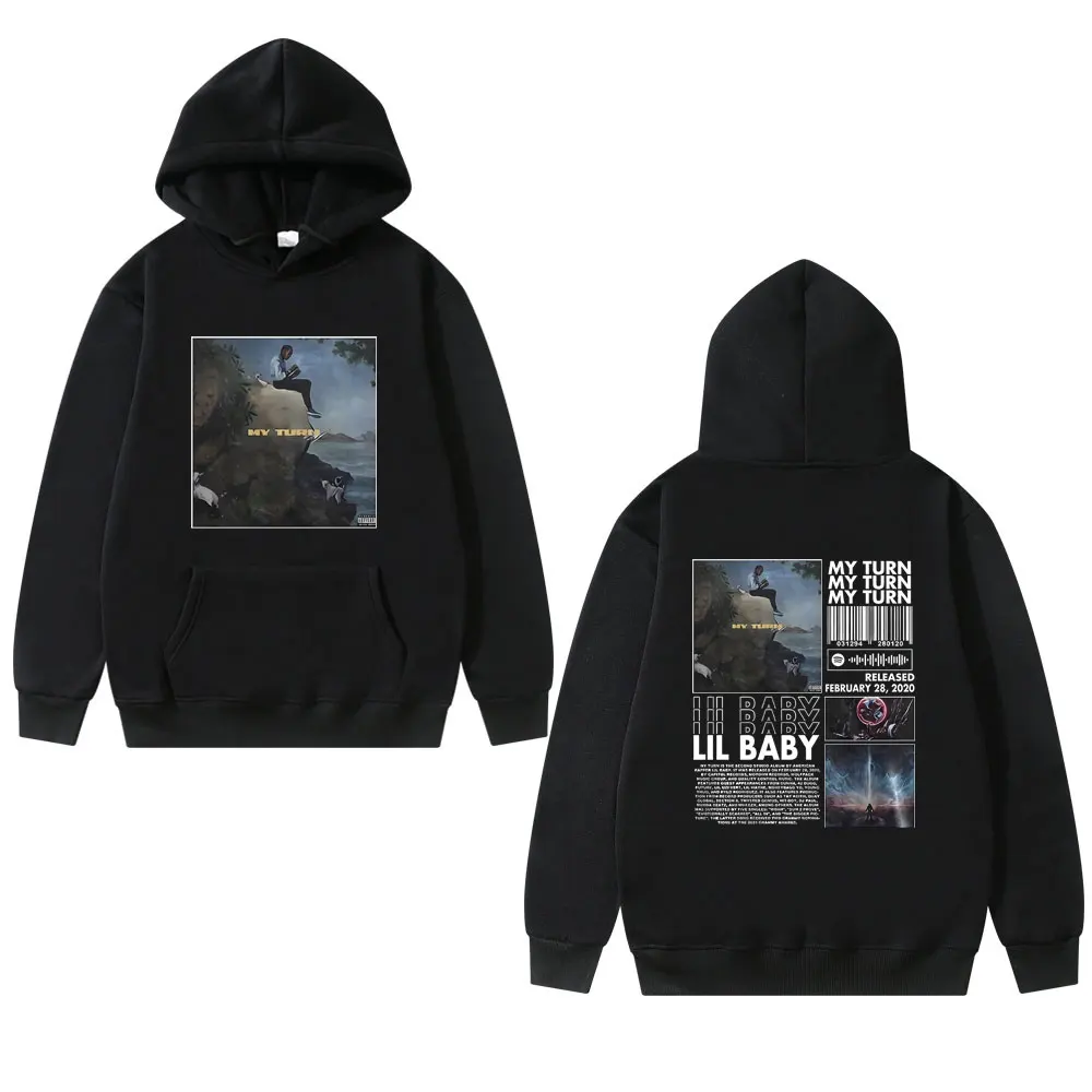 

Rapper Lil Baby My Turn Graphic Hoodie Men's Hip Hop Style Hooded Sportswear Men High Quality Hoodies Male Fashion Streetwear