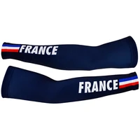 2021 france national team mens cycling arm warmers breathable outdoor sports mtb bike bicycle armwarmers one pair