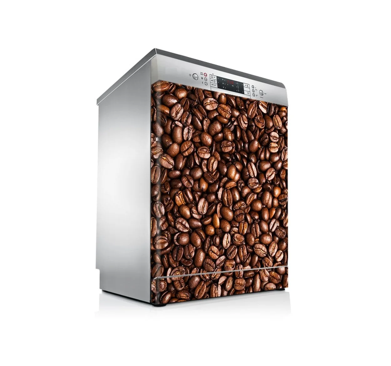 

Wholesale 3D Coffee Bean Dishwasher Refrigerator Freeze Sticker Art Fridge Door Cover Wallpaper Kitchen Wall Stickers Wallpaper