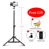 portable tripod for phone camera ring light flexible selfie tripod stand with bluetooth remote control holder for phone studio