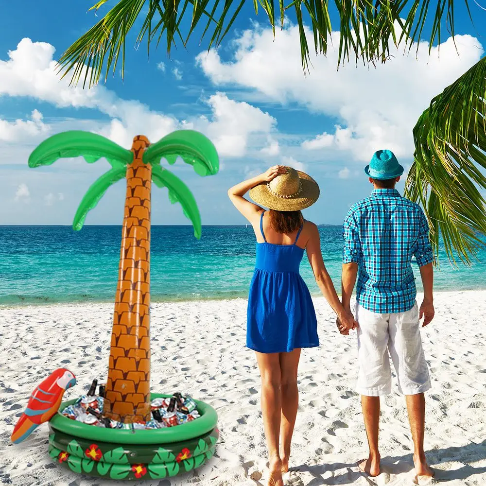 

180cm PVC Pools Party Drinks Buffet Photo Props Coconut Trees Inflatable Ice Bucket Tropical Palm Tree Beach Party Decor