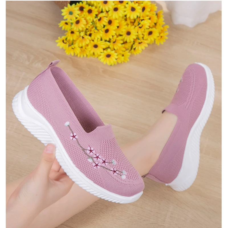 

Elegant Women Shoes Breathable Women's Flats Trendy Mother Shoes Comfortable Lightweight Female Footwear 2023 Zapatillas Mujer