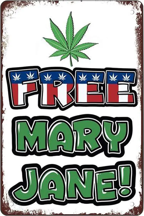 

Free Mary Jane Funny Coffee Metal Tin Sign For Home Office Coffee Bar Decor nostalgic Retro metal Funny sign gift 8x12in