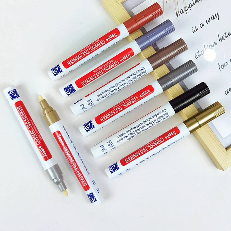 

1 Pcs 12 Color White Waterproof Tile Marker Grout Pen Wall Seam Pen For Tiles Floor Bathroom Decontamination Seam Repair Tools