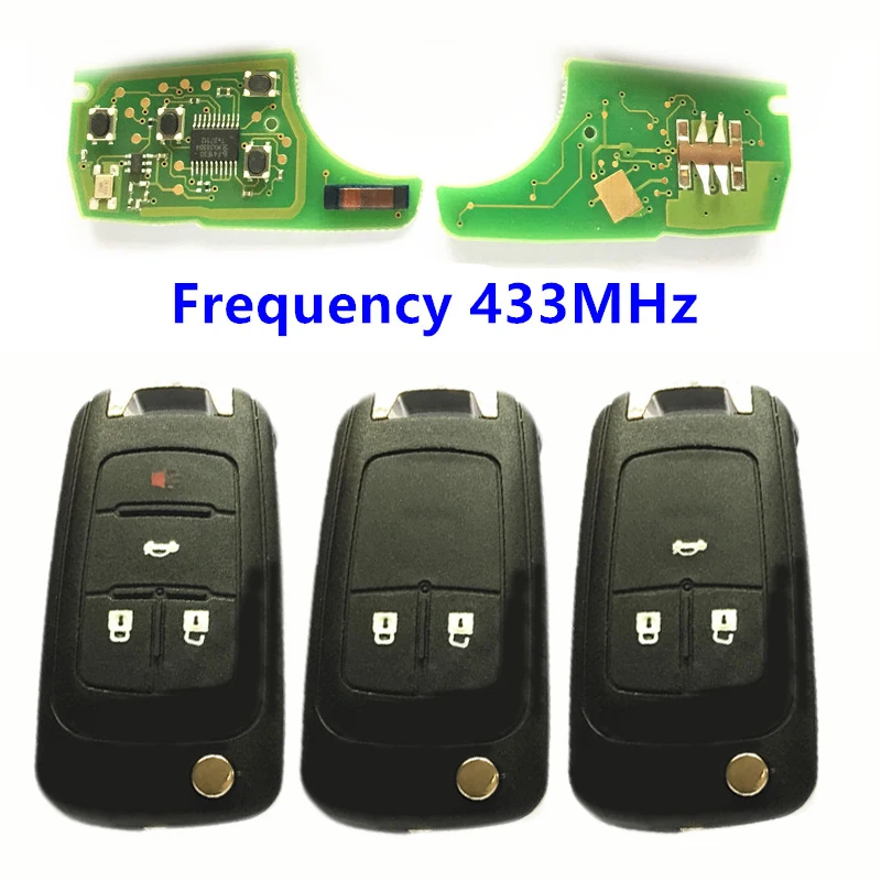 

2/3 Button Remote Key Universal Car Remote Key Suit For Chevrolet Cruze Malibu Aveo Spark Sail 433MHz Top Quality Accessories