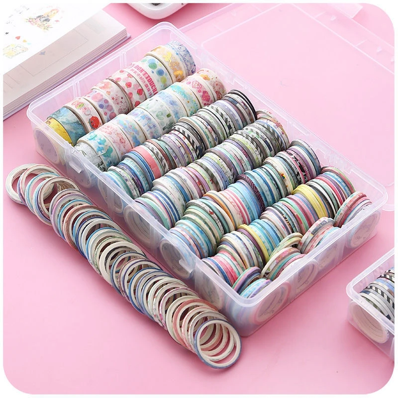 

100 Rolls Random Pattern Slim Washi Tape Set Foil Gold Skinny Decorative Masking Washi Tapes 1-3MM Wide DIY Masking Tape