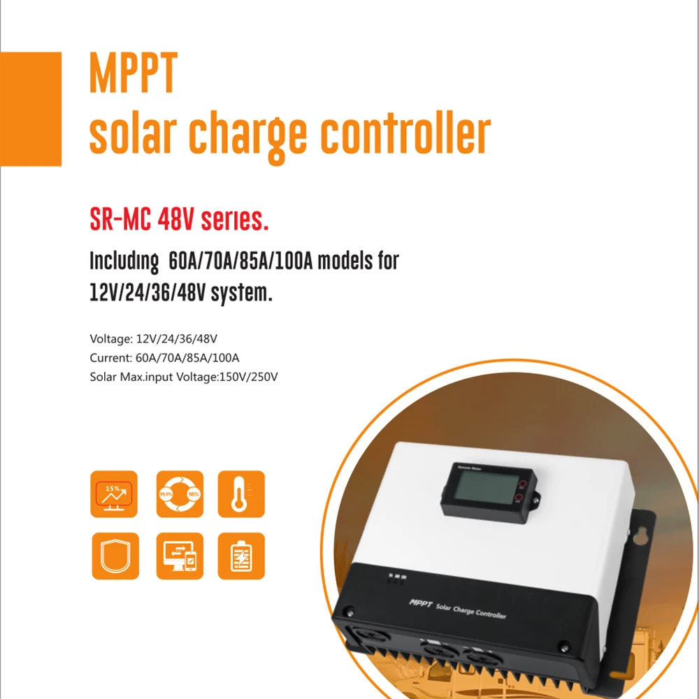Контроллер солнечной батареи GTMT PV MPPT, автоматический регулятор для литий-гелевых свинцово-кислотных аккумуляторов, 60 А, 70 А, 24 В постоянного ... (art.: 3920bfcaf5191) - 3920bfcaf5191
