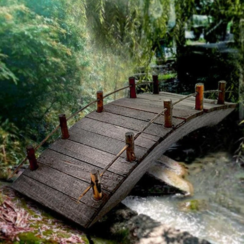 

Кукольный мини-мост 1:12, деревянный арочный мост с перилами, миниатюры, сказочный сад, миниатюрные поделки