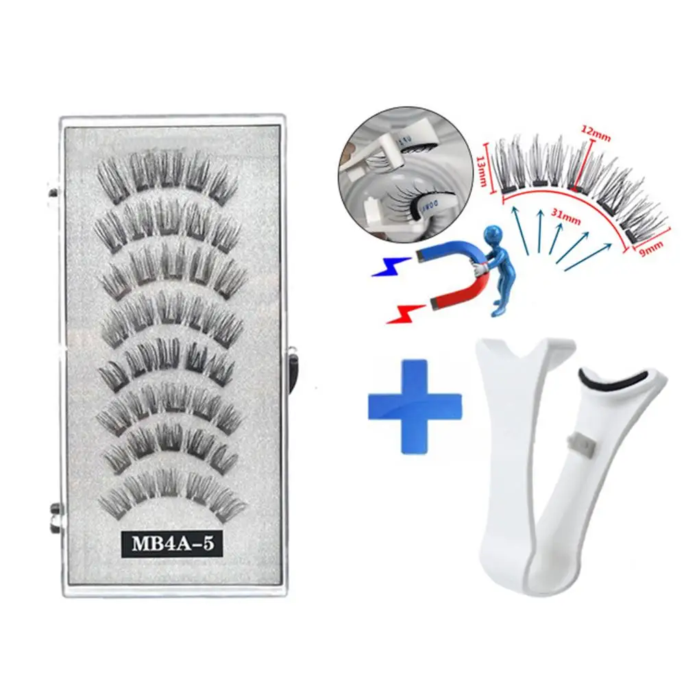 3D натуральные магнитные ресницы с 5 магнитными ресницами ручной работы