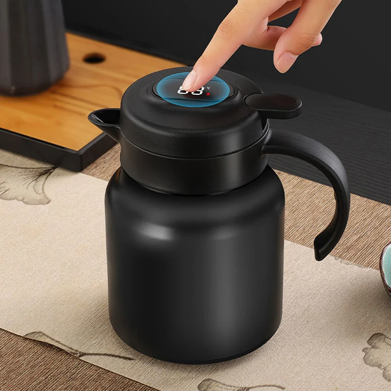 

Термочайник для кофе и чая из нержавеющей стали 304 с двойными стенками и вакуумной изоляцией, с ручкой с прикосновением, 800 мл