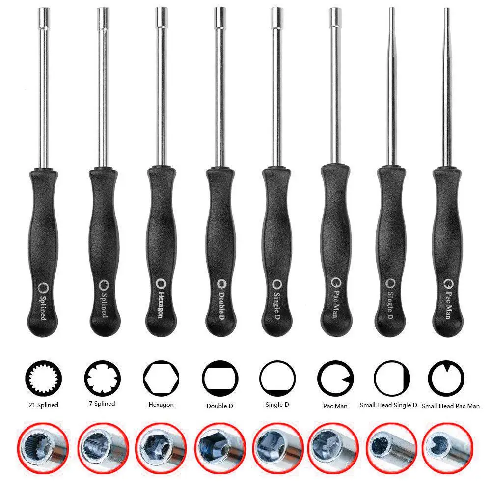 KUNLIYAOI  8 pcs Screwdriver Carburetor Adjustment Tool Single D Double D Hexagon Hex Socket Kit Set