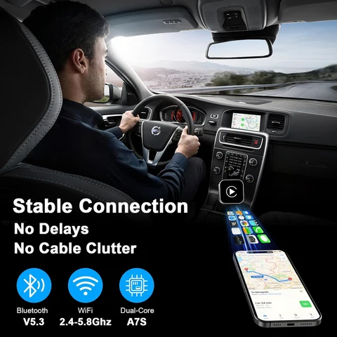 Pionray 2in1 Беспроводной адаптер CarPlay Android Auto AI Smart Box Автомобильные интеллектуальные системы для VW Toyota Nissan Honda Ford Benz