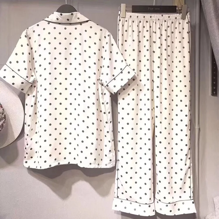 

New china products for sale short-sleeved trousers pajamas women's summer cotton set