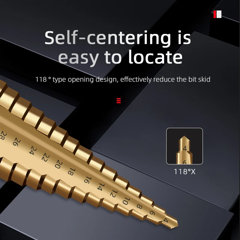 HSS прямая рифленая ступенчатая дрель-пагода 3 шт. 5 6 тканевая сумка набор