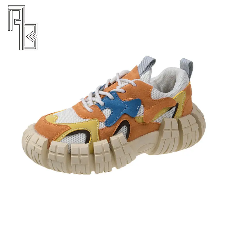 

Новая женская Вулканизированная обувь AB, женская модная цветная сетчатая спортивная обувь, дышащая подошва с шинами, женская спортивная обувь на толстой подошве