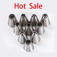 1pcs stainless steel flower cream pastry tips nozzles bag cupcake cake decorating tools straw stainless steel piping icing