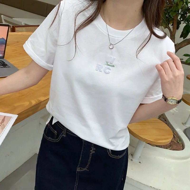 

Модные женские футболки белого цвета с надписью, свободная повседневная женская футболка с коротким рукавом, топы