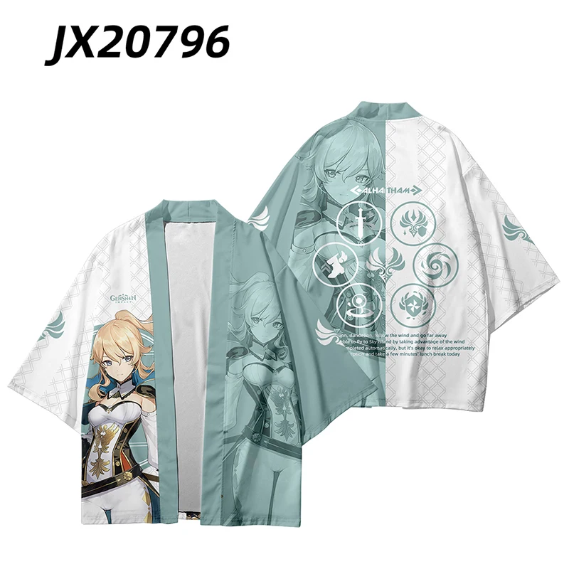 Футболка Genshin Impact Jean Gunnhildr с 3D принтом для женщин и мужчин летняя модная смешная