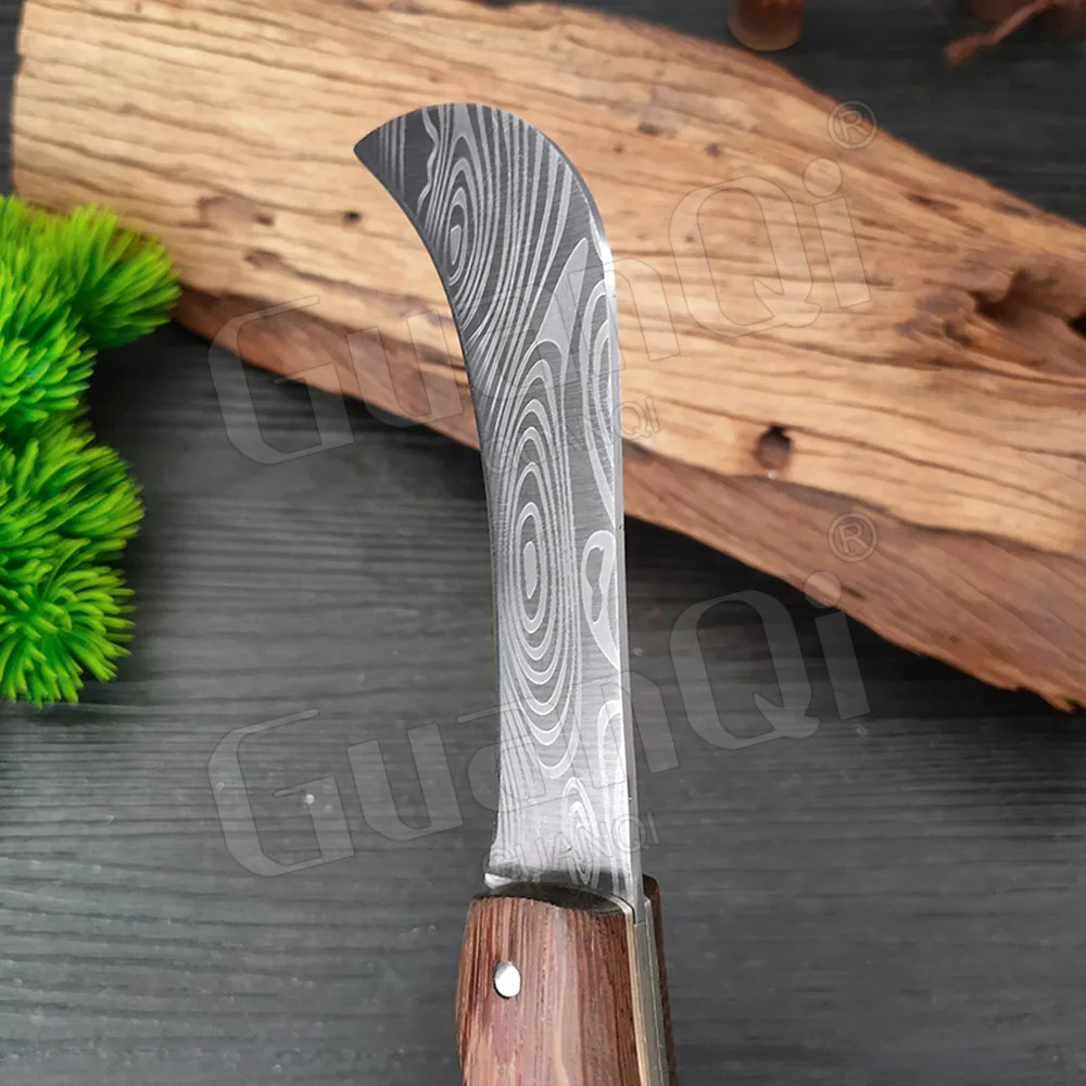 Складной нож мясника 5CR1 5 стальной нож-банан кухонный шеф-нож лазерный дамасский