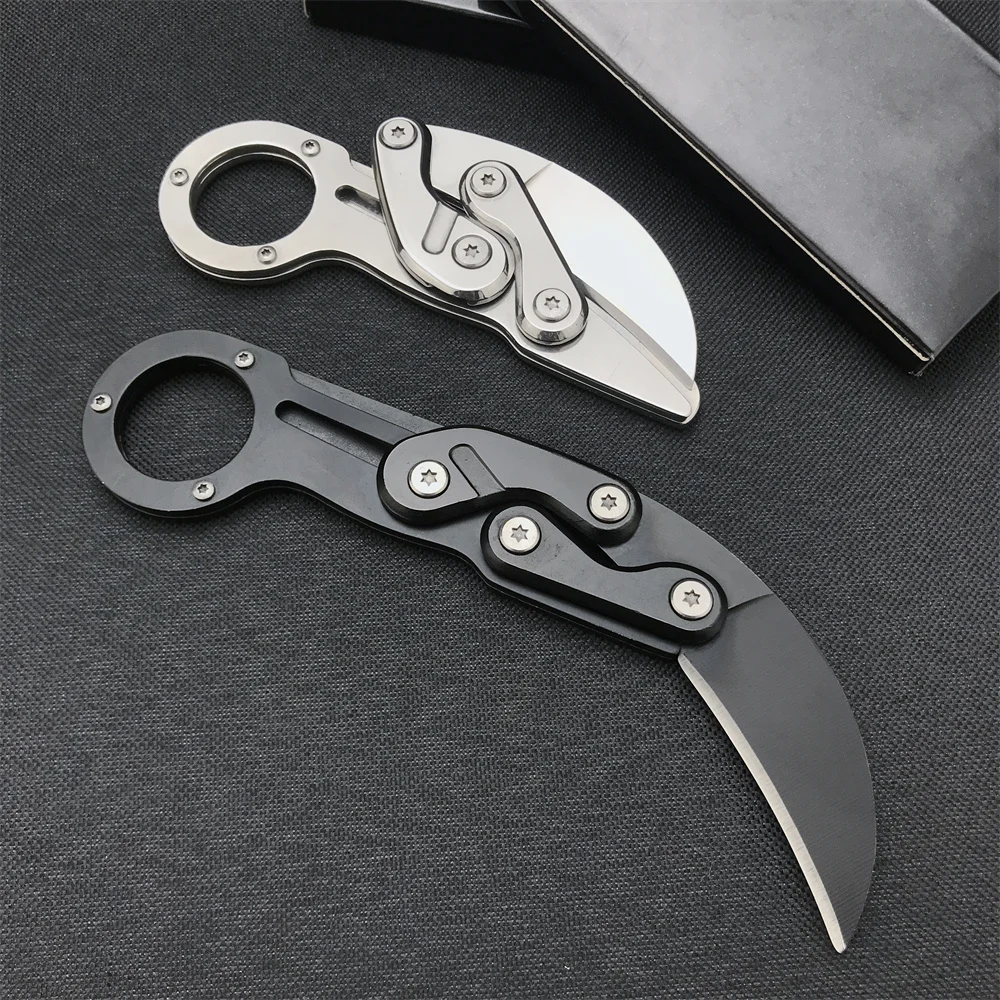 

Double-arm Karambit Knife All-steel Claw Pocket Knives Camping Hunting Survival Tool Outdoor EDC Mechanical Folding Claw Knife