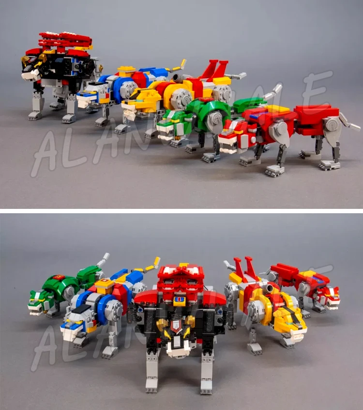 Фото Набор для сборки 2321 деталь: Идеи для конструктора Voltron Super Robot Beast King, трансформирующиеся львы-роботы, совместимые с кубиками, 11011 №2