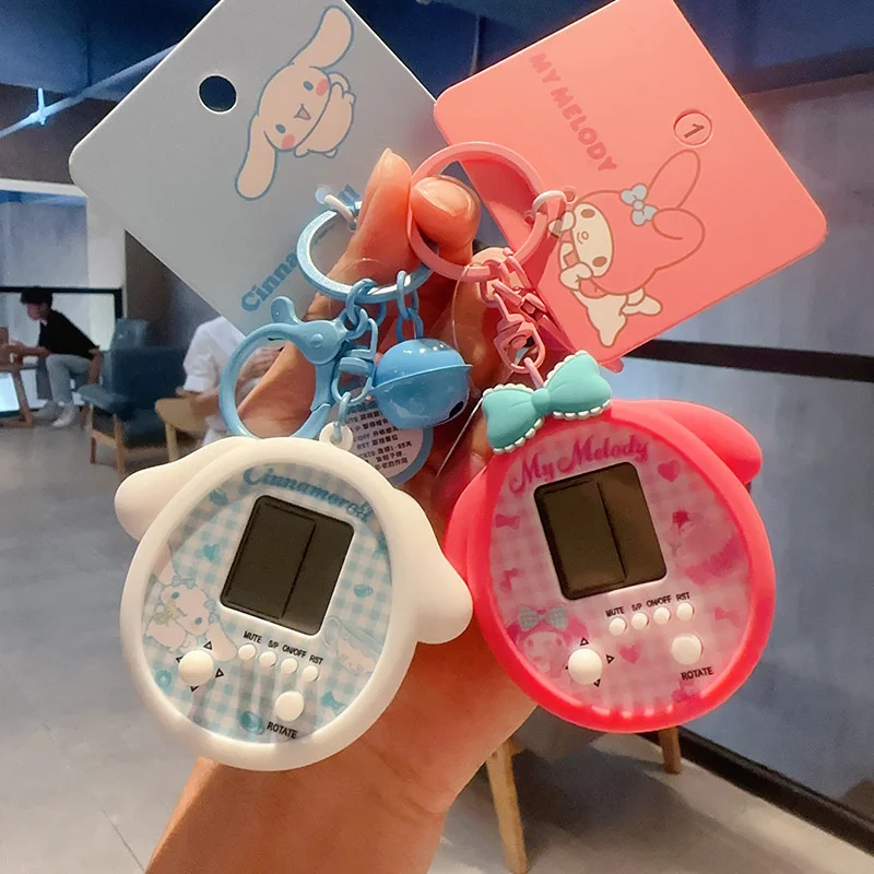 

Cartoon Sanrioed Anime Kuromi Cinnamoroll Keychain Pendant Ins Kawaii Decompression Game Console Puzzle Backpack Pendant Gifts