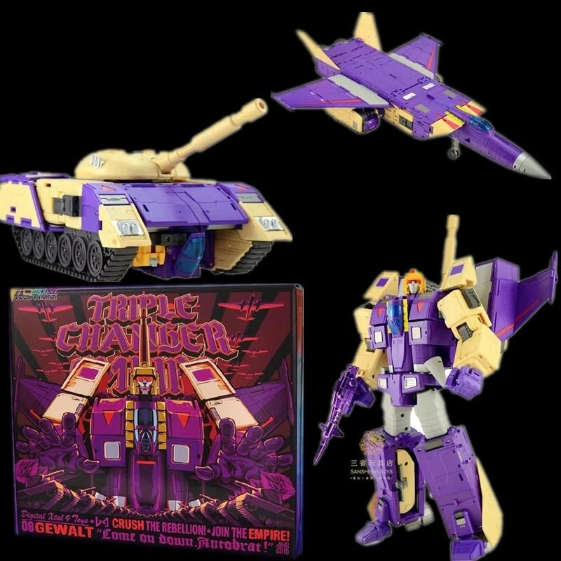 Подлинная трансформер G1 DX9 D08 Gewalt МП версия Blitzwing три изменения самолета Танк экшн-Фигурки игрушки Дети Рождество