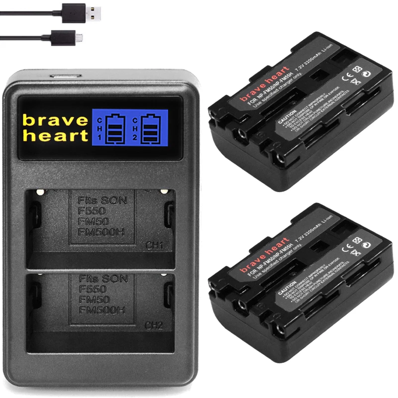 Аккумулятор для Sony NP FM50 FM55H 2 шт. |