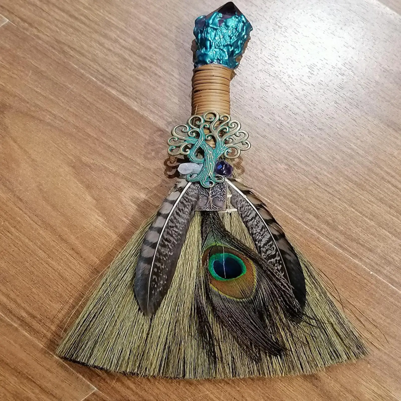 

Crystal Witch Broom Halloween Cosplay Party Ornaments Halloween Show Props