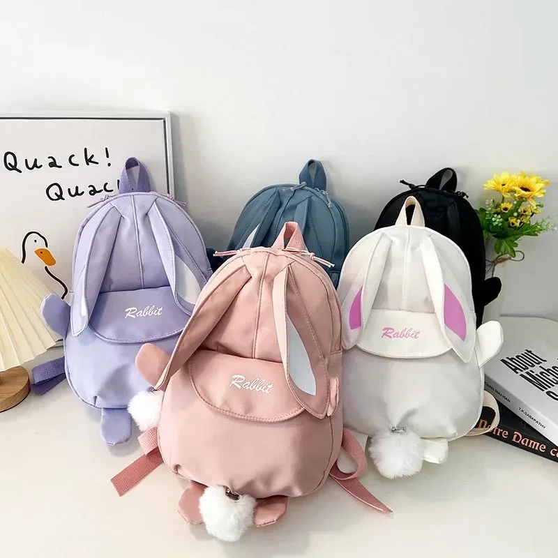 Модные детские школьные ранцы Bunny портативные рюкзаки дорожные милые для